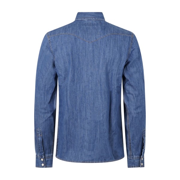 Roy Roger's - Camicia in jeans denim medio manica lunga con tasche sul petto