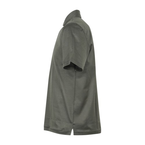 Gran Sasso - Polo verde manica corta con collo camicia in cotone filo di scozia 2