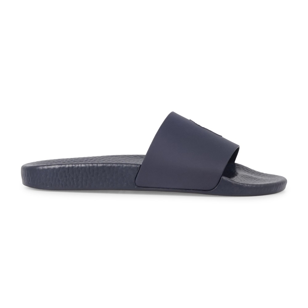 Polo Ralph Lauren - Sandali blu in gomma con stampa logo pony per uomo |