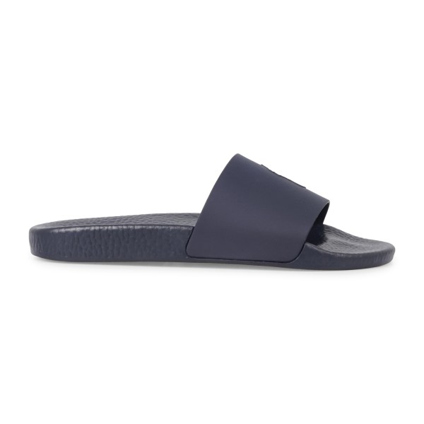 Polo Ralph Lauren - Sandali blu in gomma con stampa logo pony per uomo |
