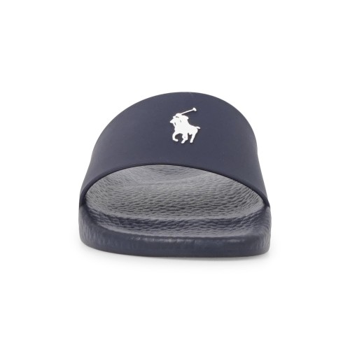 Polo Ralph Lauren - Sandali blu in gomma con stampa logo pony per uomo | 2