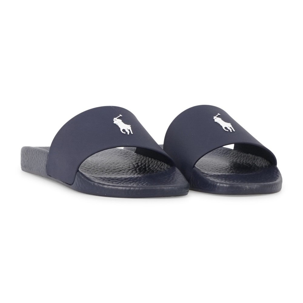 Polo Ralph Lauren - Sandali blu in gomma con stampa logo pony per uomo |