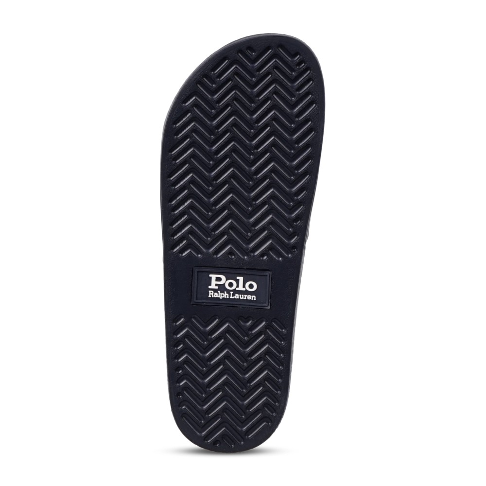 Polo Ralph Lauren - Sandali blu in gomma con stampa logo pony per uomo |