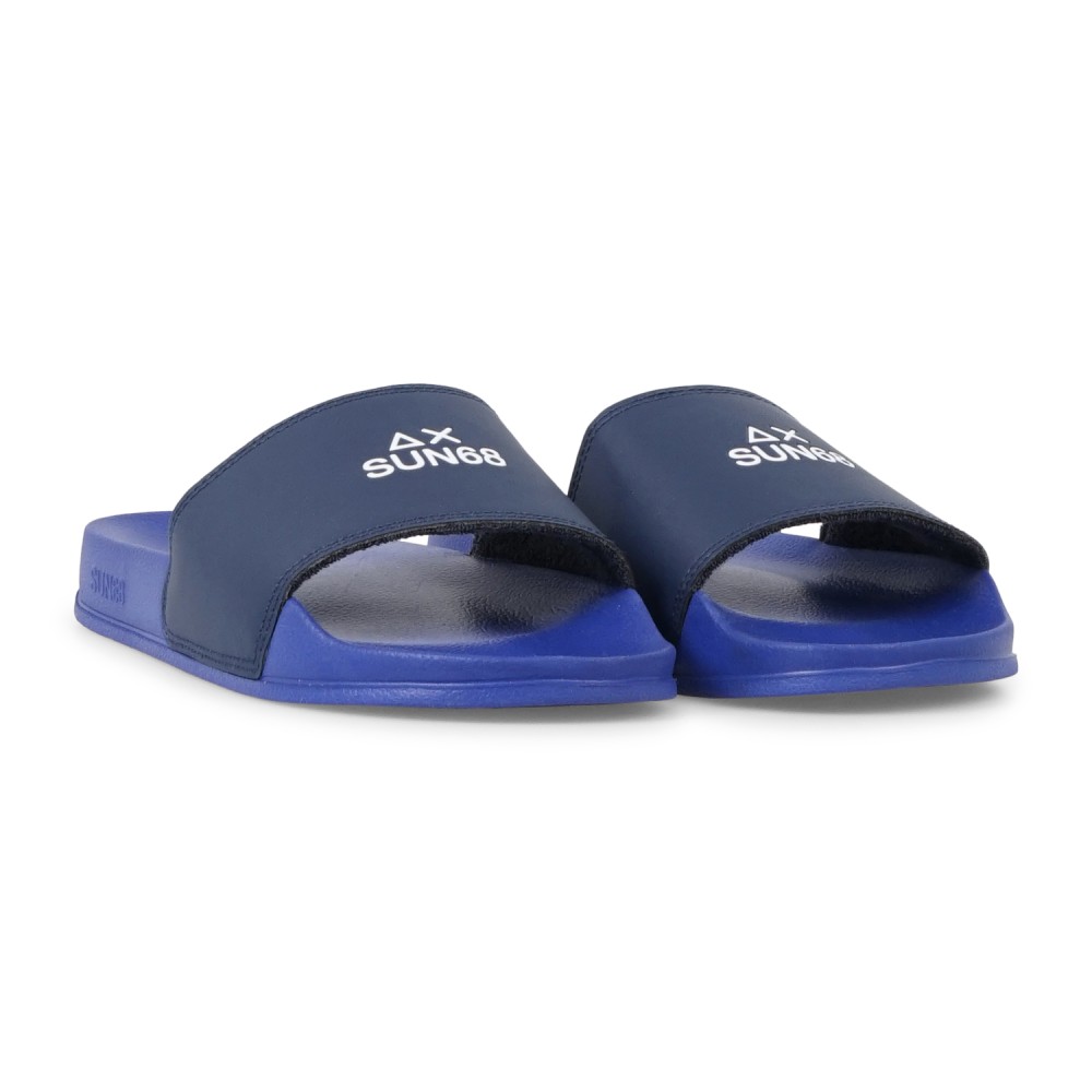 Sun68 - Sandali celeste in gomma con fascia blu per uomo | x36101 5807