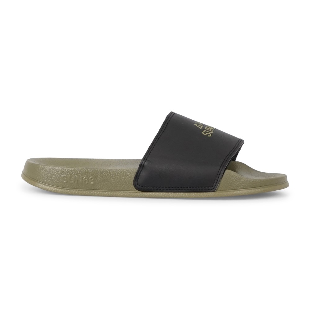 Sun68 - Sandali verdi in gomma con fascia nera per uomo | x36101 1911