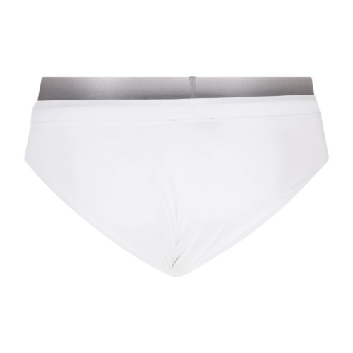 Emporio Armani - Slip mare bianco con cinto elastico logato e patch logo sul 2