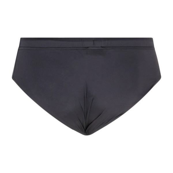 Emporio Armani - Slip mare nero con cinto elastico logato e patch logo sul