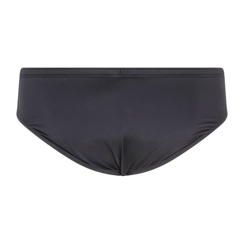 Emporio Armani - Slip mare nero con patch logo ricamata sul fronte per uomo | 2