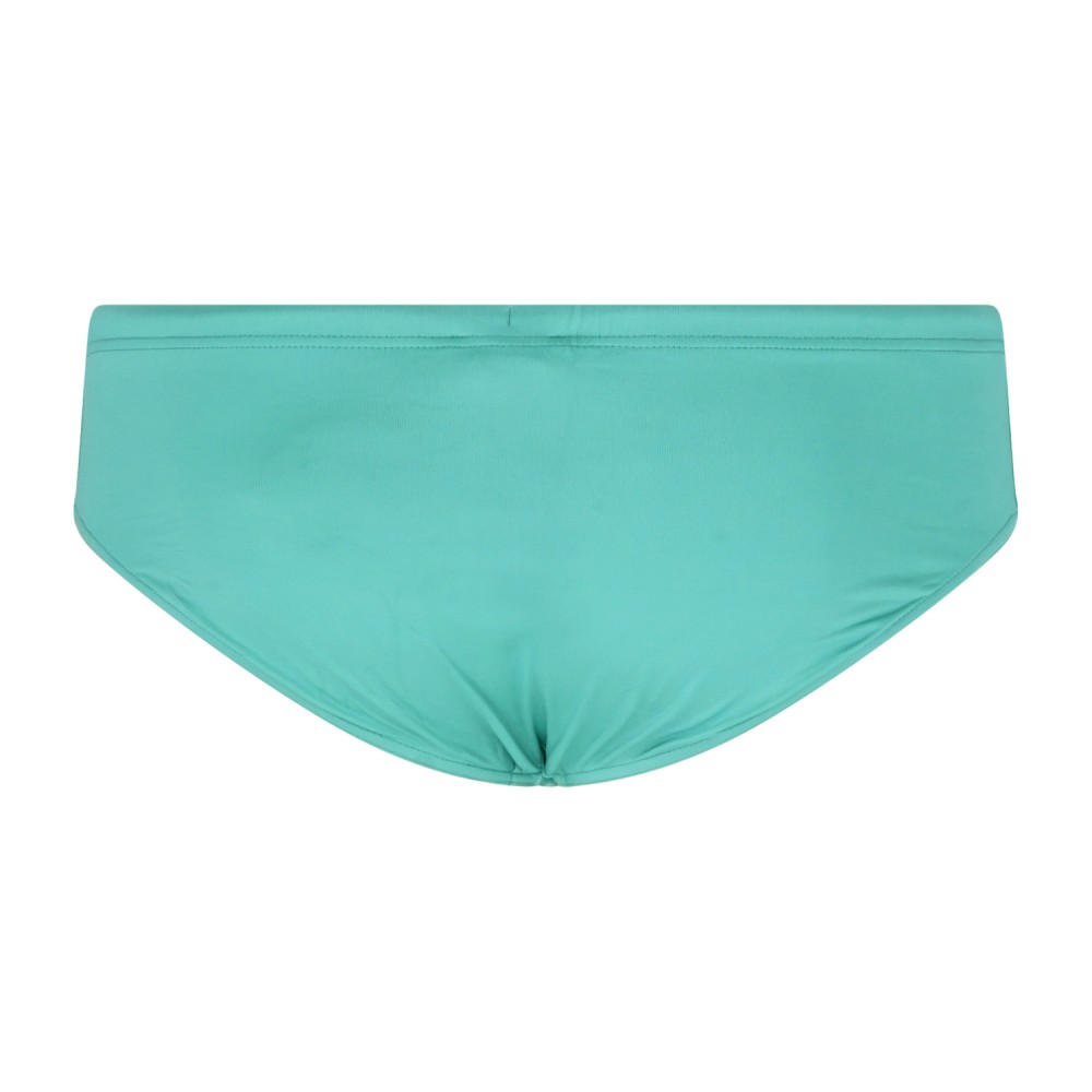Emporio Armani - Slip mare verde con patch logo ricamata sul fronte per uomo |