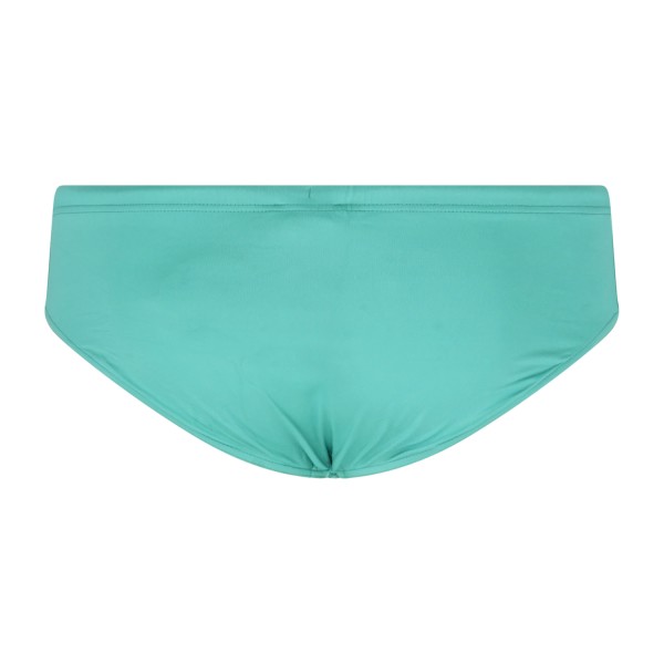 Emporio Armani - Slip mare verde con patch logo ricamata sul fronte per uomo |