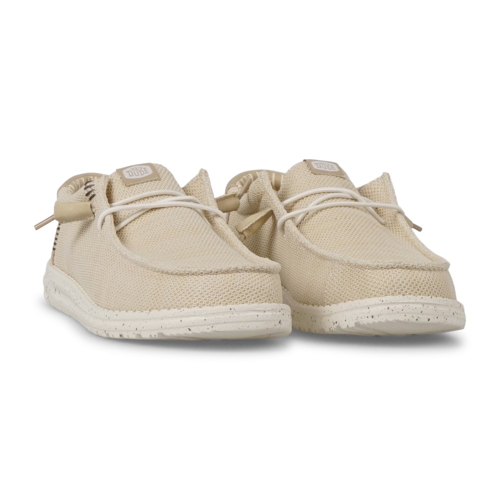 Hey Dude - Slip on beige Wally Stretch Sox elasticizzata ultra leggera per uomo