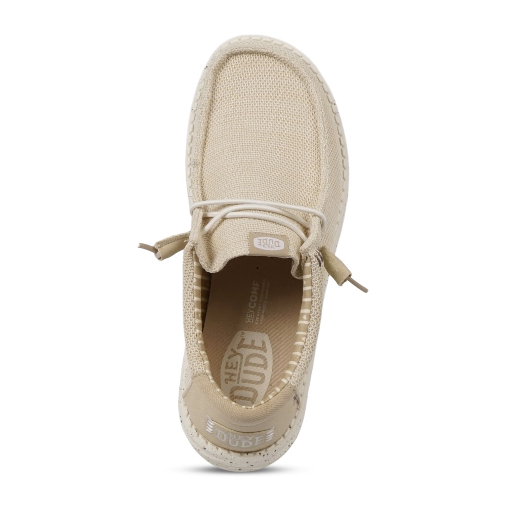 Hey Dude - Slip on beige Wally Stretch Sox elasticizzata ultra leggera per uomo