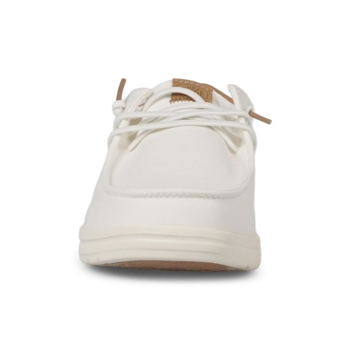Hey Dude - Slip on bianca Paul Canvas in tessuto liscio con inserti in pelle 2