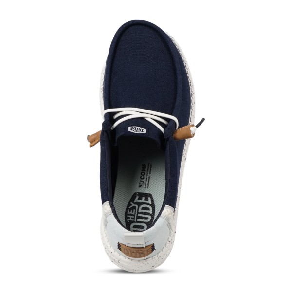 Hey Dude - Slip on blu Wally Summer Linen con contrasto per uomo | hd 43086-4ux