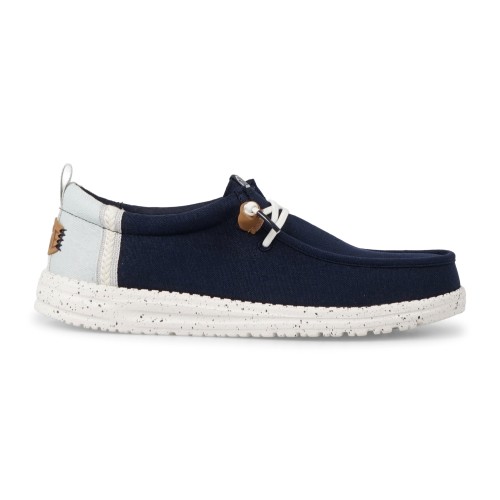 Hey Dude - Slip on blu Wally Summer Linen con contrasto per uomo | hd 43086-4ux