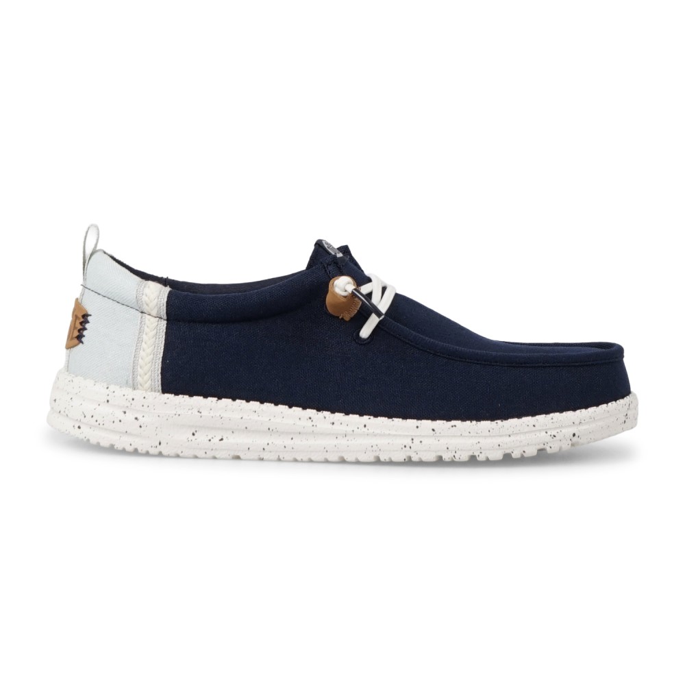 Hey Dude - Slip on blu Wally Summer Linen con contrasto per uomo | hd 43086-4ux