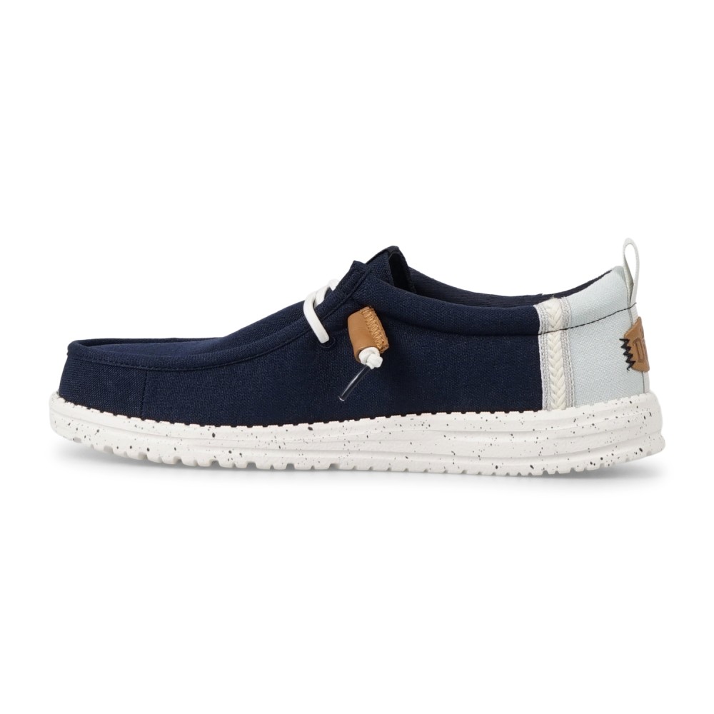 Hey Dude - Slip on blu Wally Summer Linen con contrasto per uomo | hd 43086-4ux