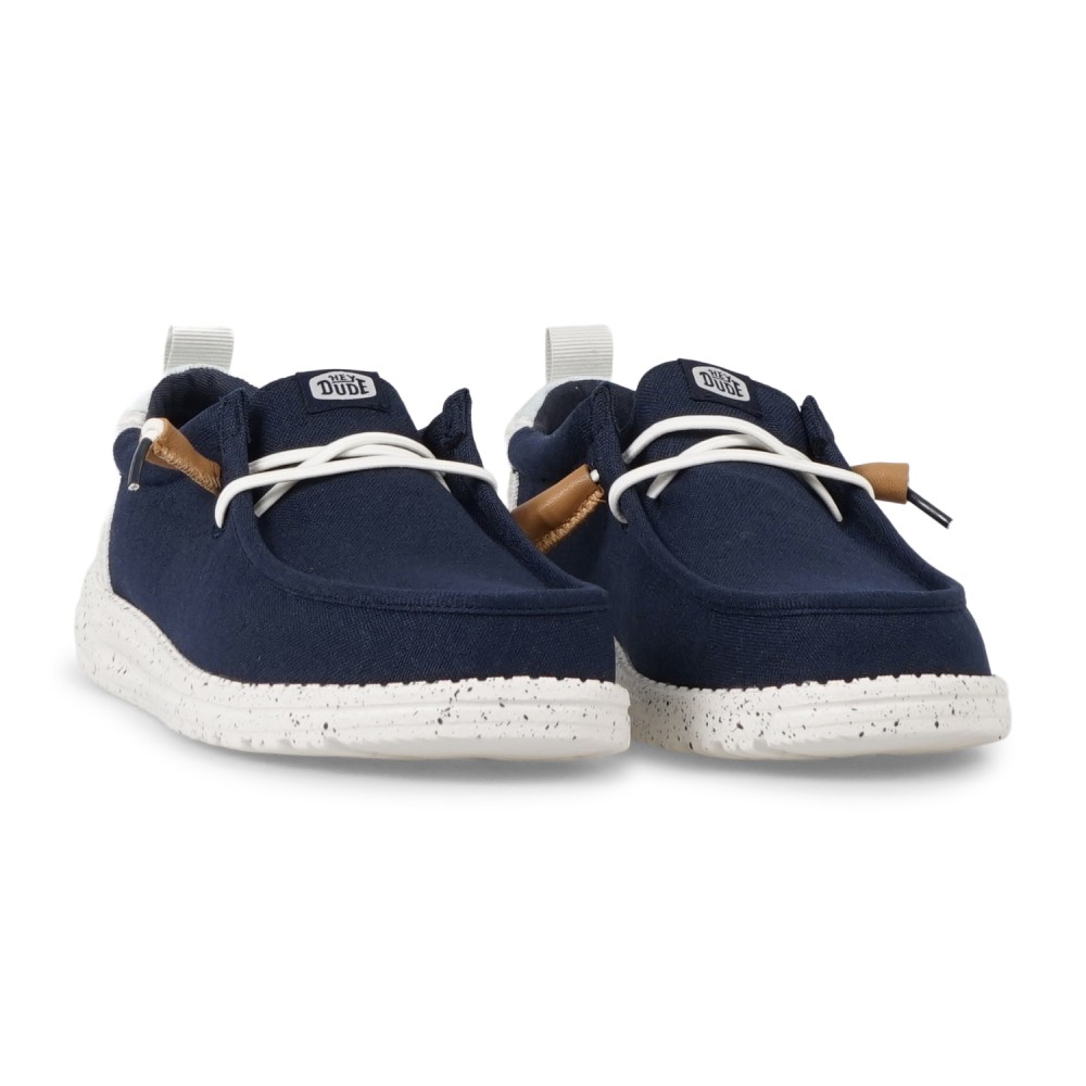 Hey Dude - Slip on blu Wally Summer Linen con contrasto per uomo | hd 43086-4ux