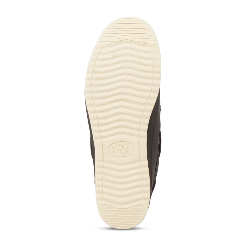 Hey Dude - Slip on marrone Harbor Lo Classic in ecopelle per uomo | hd