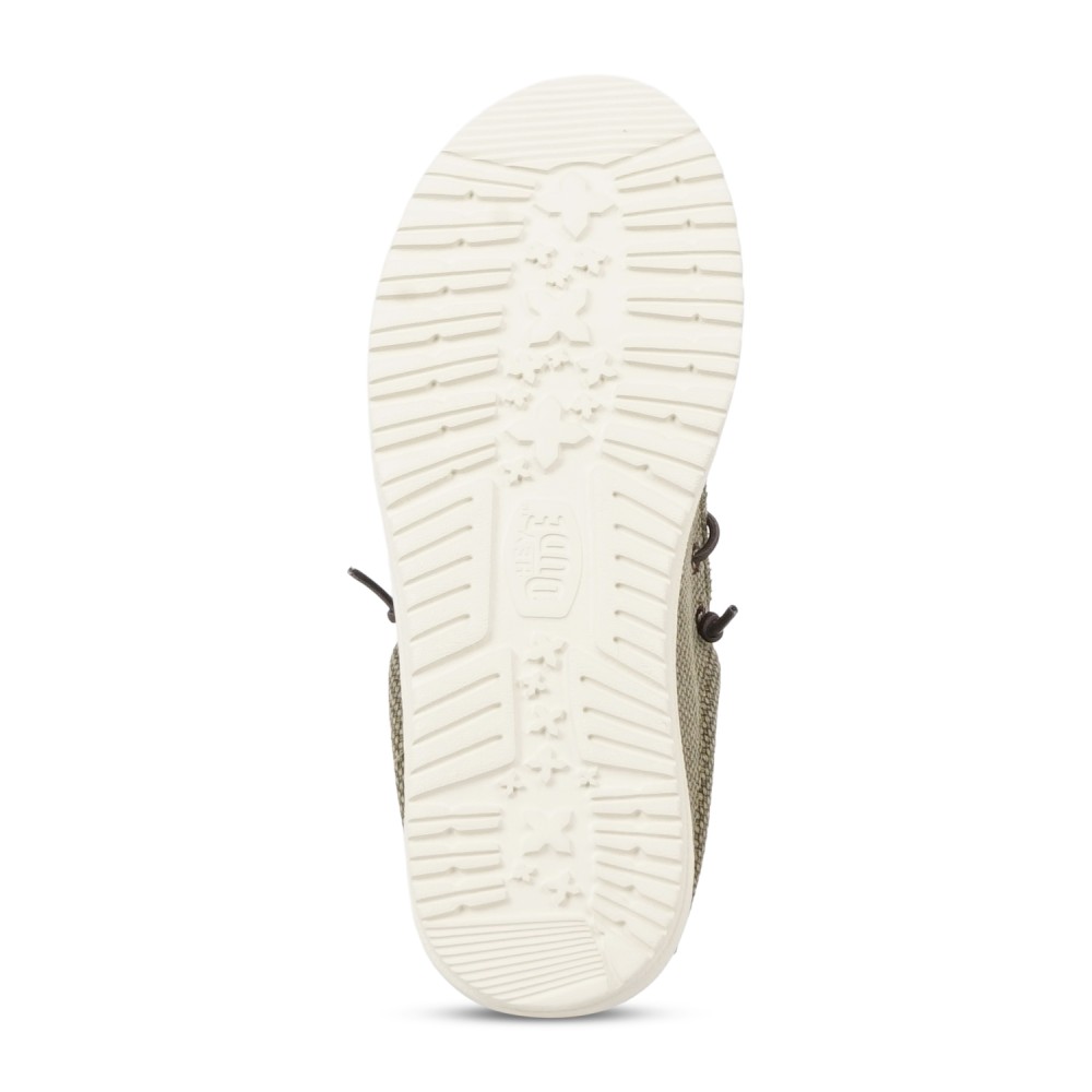Hey Dude - Slip on verde Wally Braided con suola ultraleggera con contrasto per