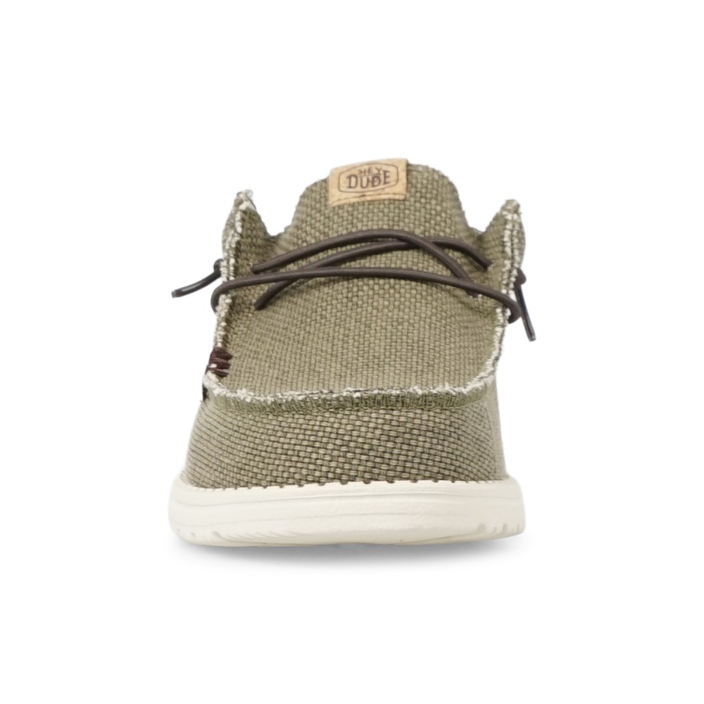 Hey Dude - Slip on verde Wally Braided con suola ultraleggera con contrasto per