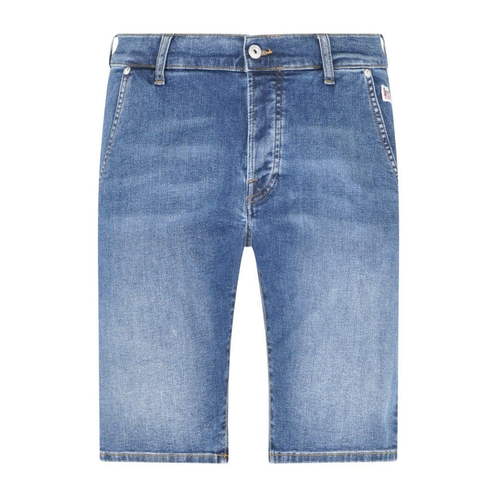 Roy Roger's - Bermuda denim medio Luke tasca a filo slim fit per uomo |