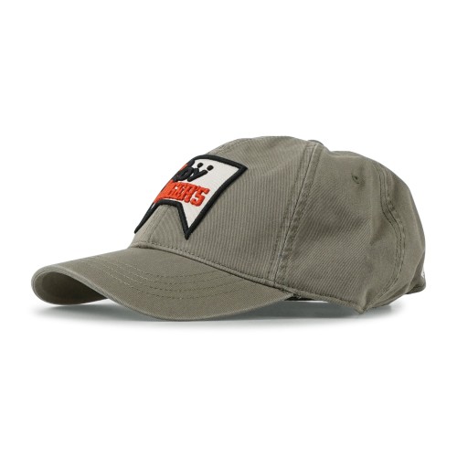 Roy Roger's - Cappello verde con visiera con patch logo ricamata per uomo | 2