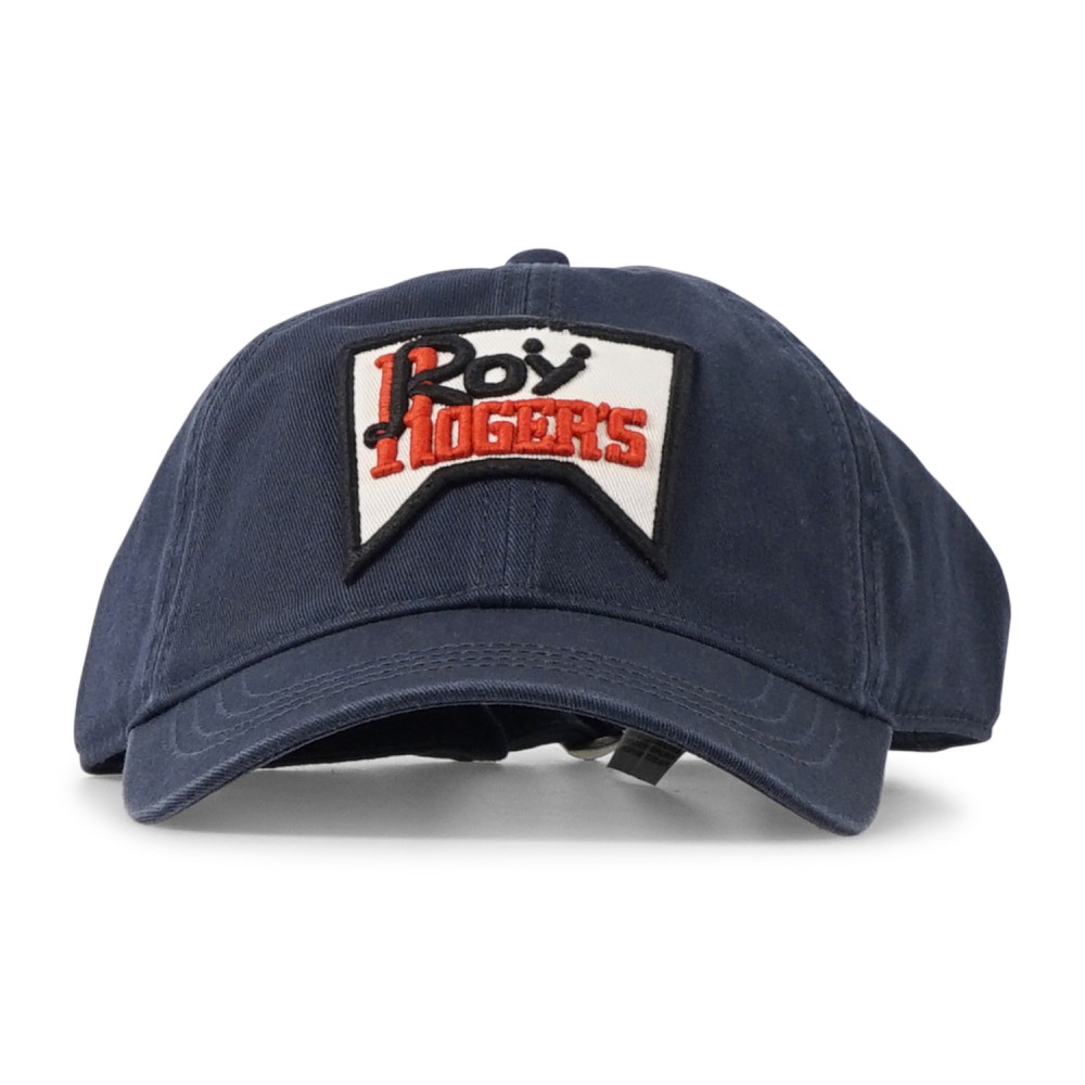 Roy Roger's - Cappello blu con visiera con patch logo ricamata per uomo |