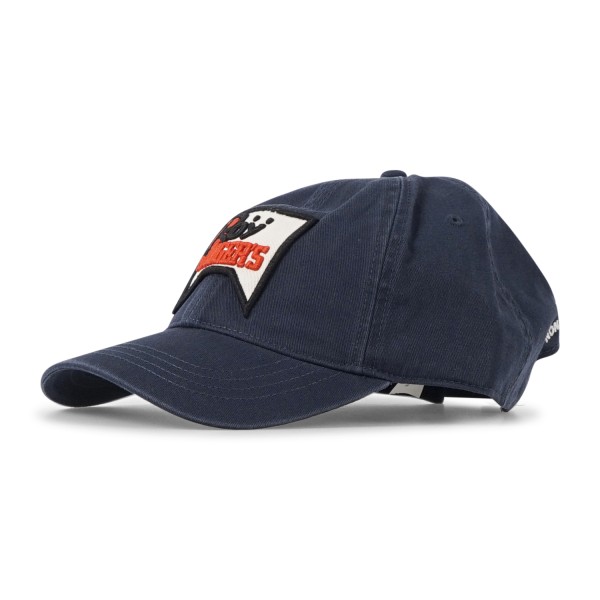 Roy Roger's - Cappello blu con visiera con patch logo ricamata per uomo |