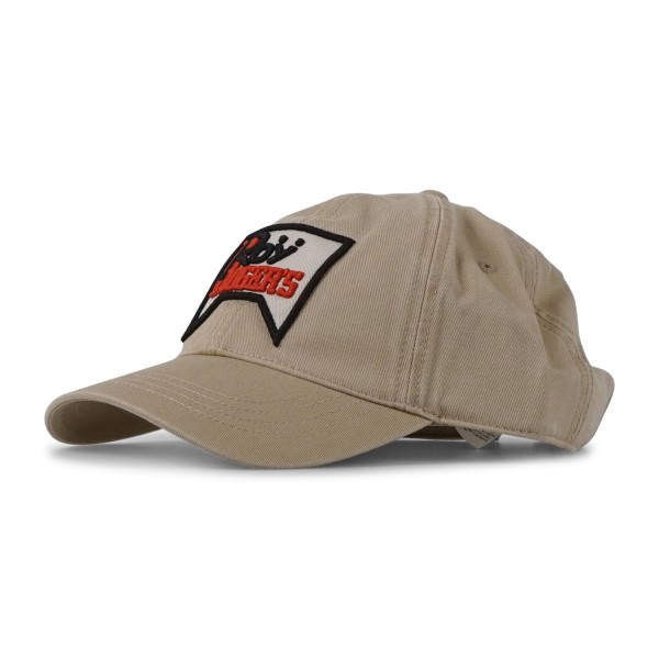 Roy Roger's - Cappello beige con visiera con patch logo ricamata per uomo |