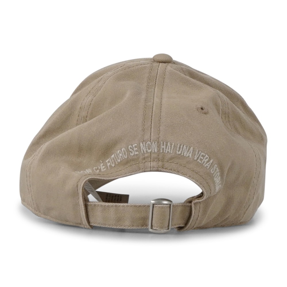 Roy Roger's - Cappello beige con visiera con patch logo ricamata per uomo |
