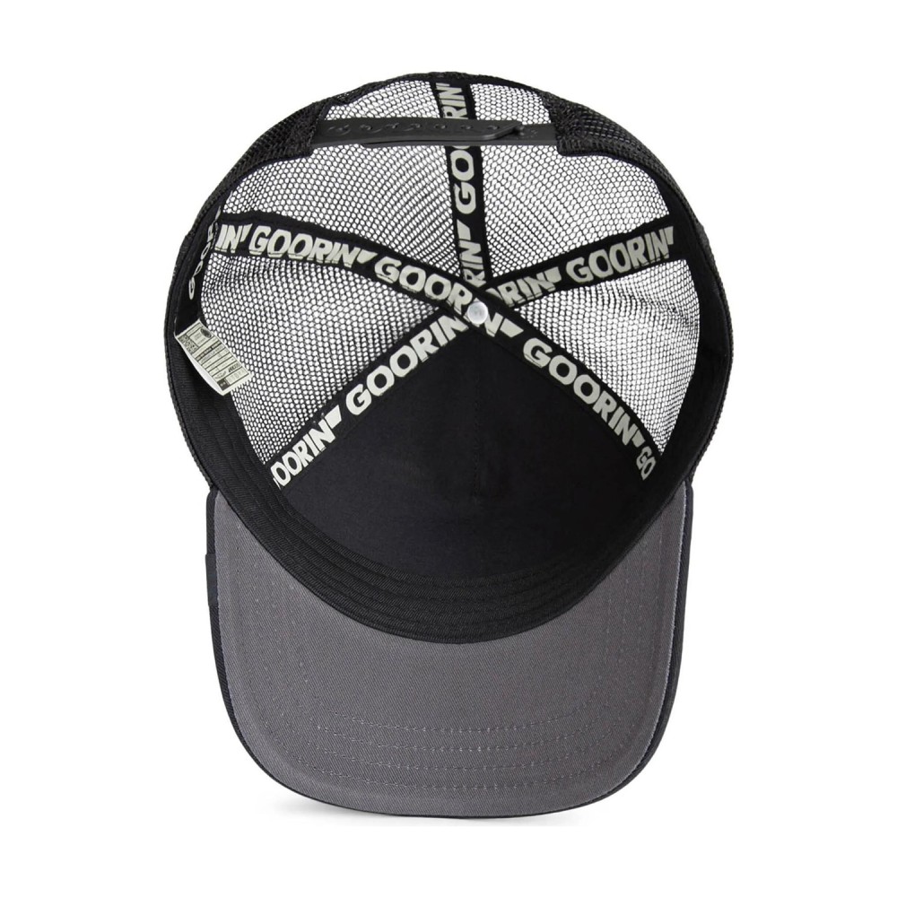 Goorin Bros. - Cappello nero con visiera e retro in retina con patch Stallon