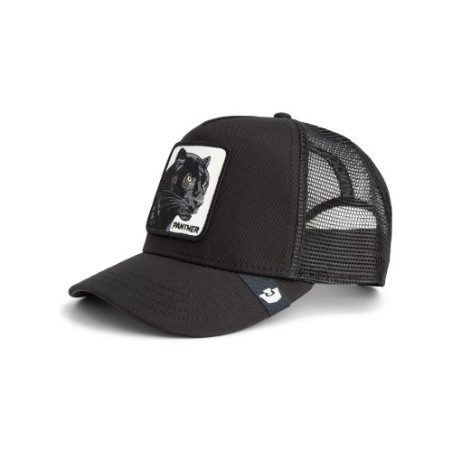 Goorin Bros. - Cappello nero con visiera e retro in retina con patch Panther 2