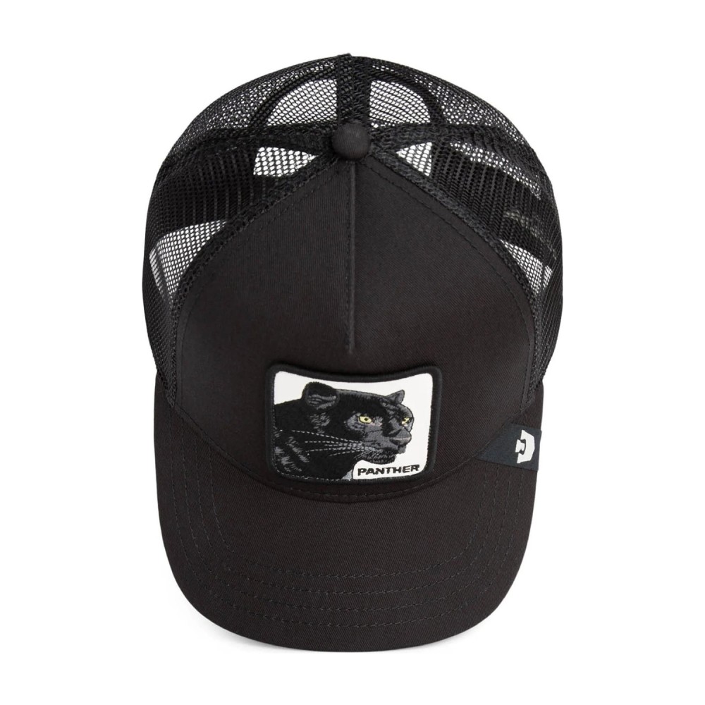 Goorin Bros. - Cappello nero con visiera e retro in retina con patch Panther
