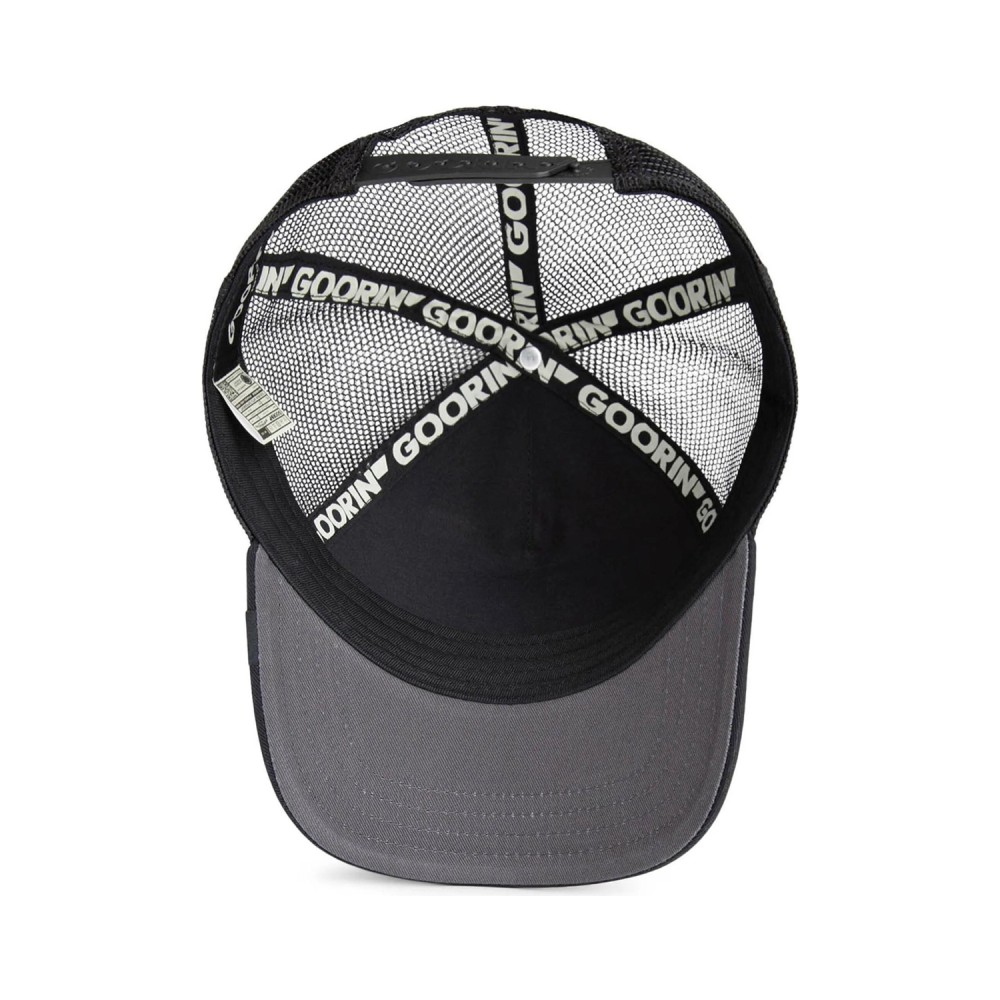 Goorin Bros. - Cappello nero con visiera e retro in retina con patch Lone Wolf