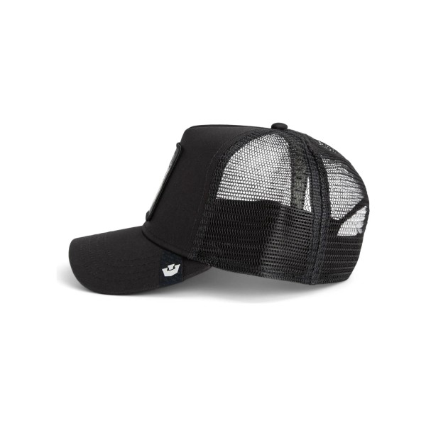 Goorin Bros. - Cappello nero con visiera e retro in retina con patch Lone Wolf