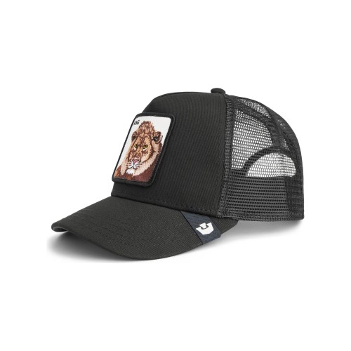 Goorin Bros. - Cappello nero con visiera e retro in retina con patch King per 2