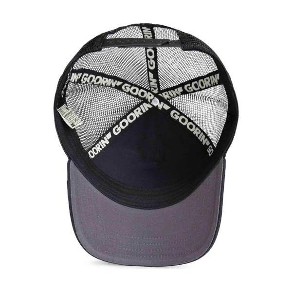 Goorin Bros. - Cappello nero con visiera e retro in retina con patch Killer per