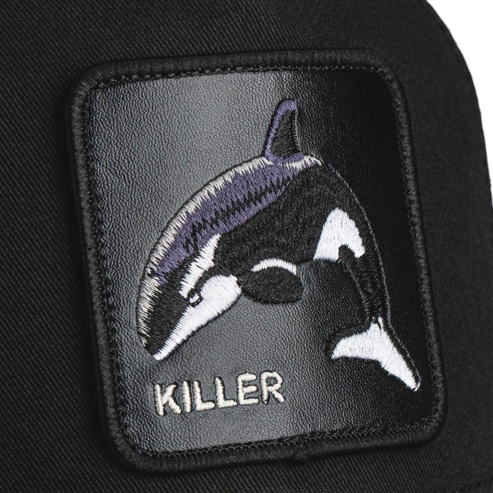 Goorin Bros. - Cappello nero con visiera e retro in retina con patch Killer per