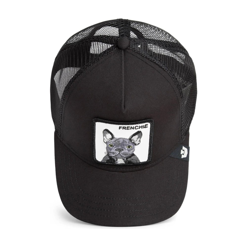 Goorin Bros. - Cappello nero con visiera e retro in retina con patch Frenchie