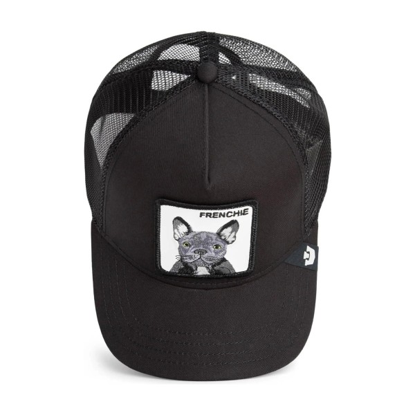 Goorin Bros. - Cappello nero con visiera e retro in retina con patch Frenchie