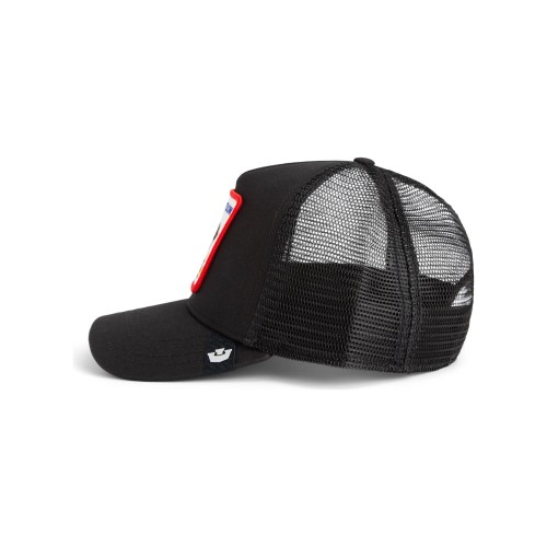Goorin Bros. - Cappello nero con visiera e retro in retina con patch Freedom 2
