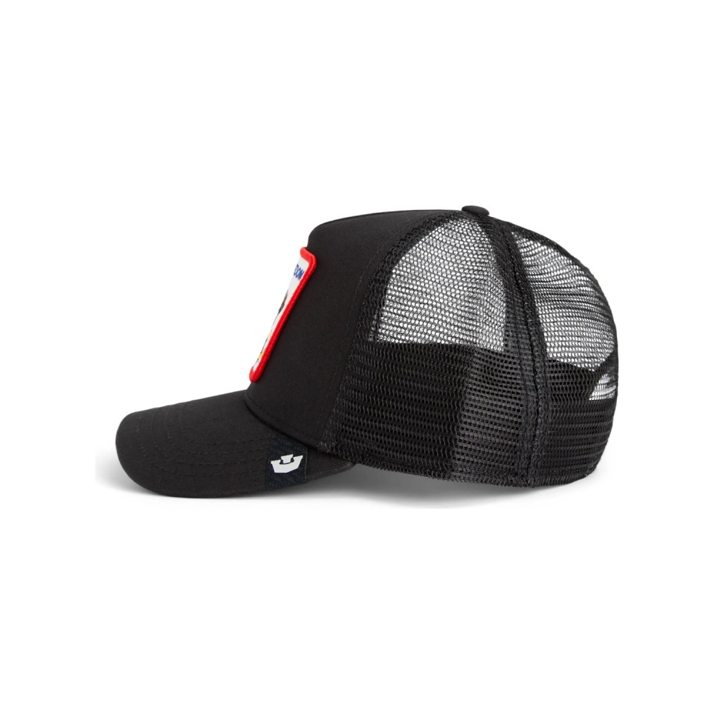 Goorin Bros. - Cappello nero con visiera e retro in retina con patch Freedom