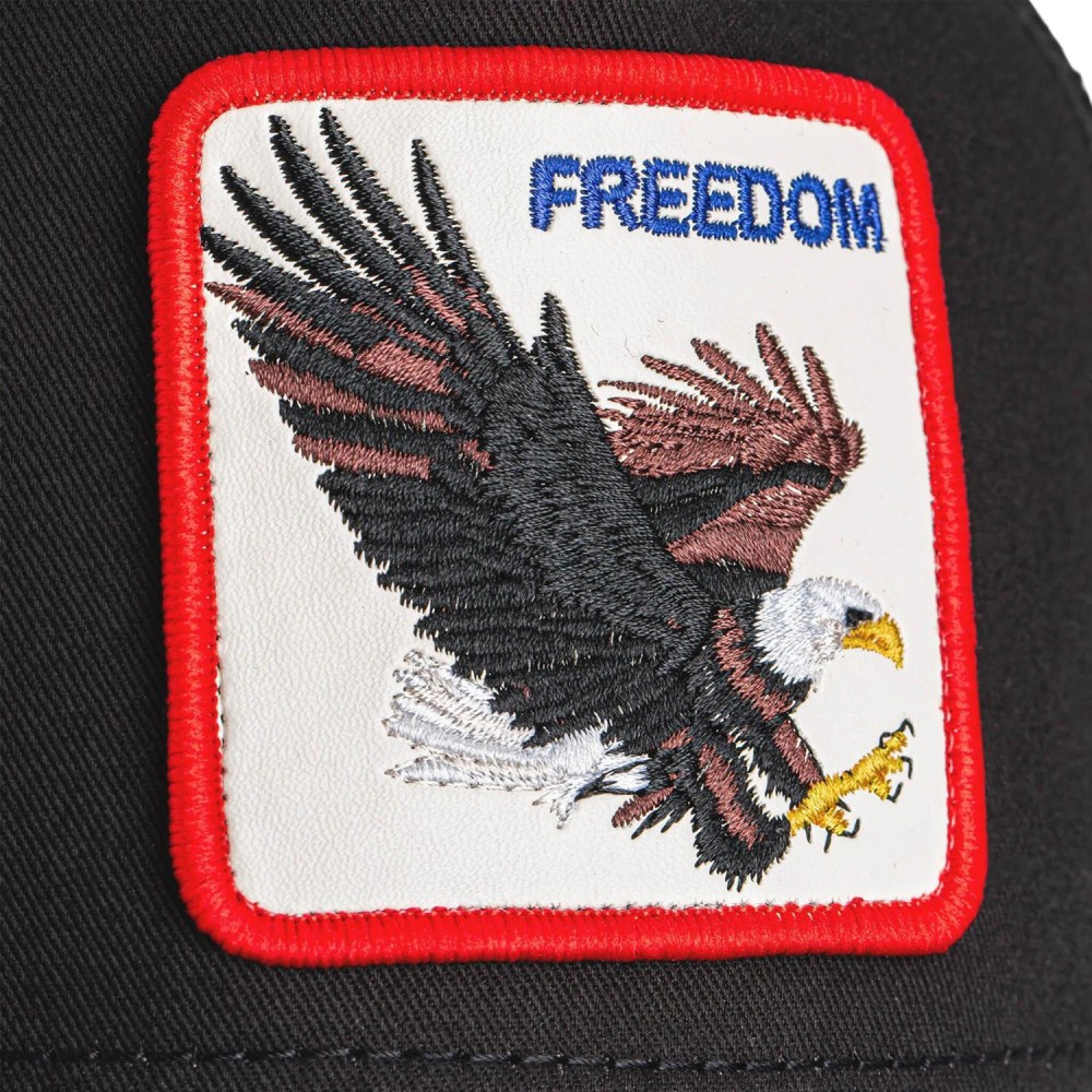 Goorin Bros. - Cappello nero con visiera e retro in retina con patch Freedom