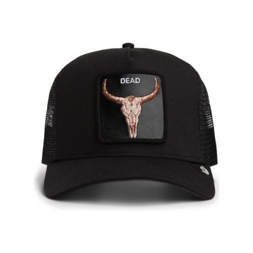 Goorin Bros. - Cappello nero con visiera e retro in retina con patch Dead per