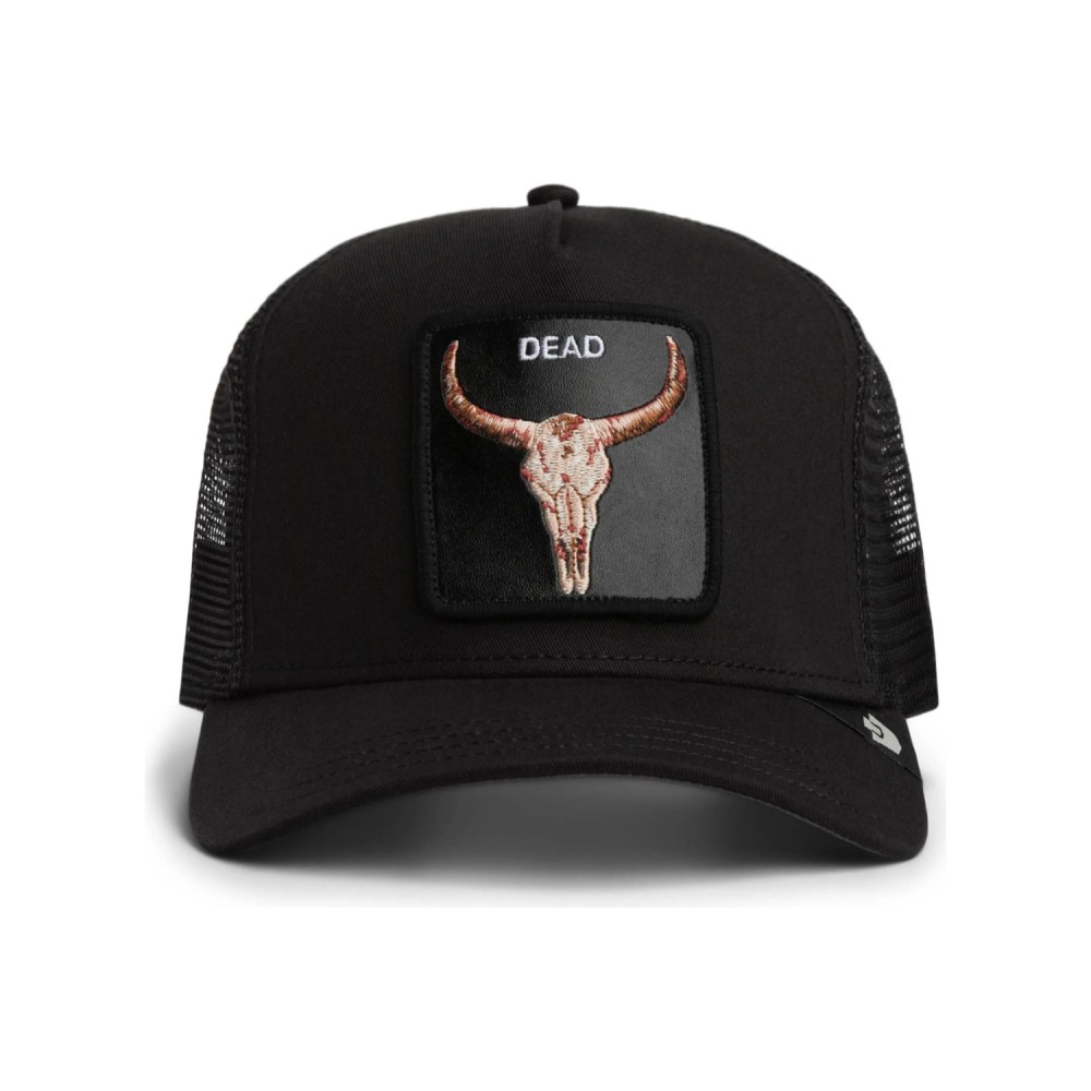 Goorin Bros. - Cappello nero con visiera e retro in retina con patch Dead per