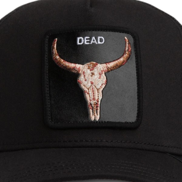 Goorin Bros. - Cappello nero con visiera e retro in retina con patch Dead per