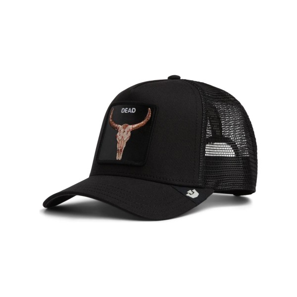 Goorin Bros. - Cappello nero con visiera e retro in retina con patch Dead per