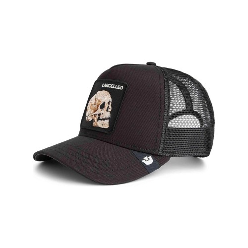 Goorin Bros. - Cappello nero con visiera e retro in retina con patch Cancelled 2