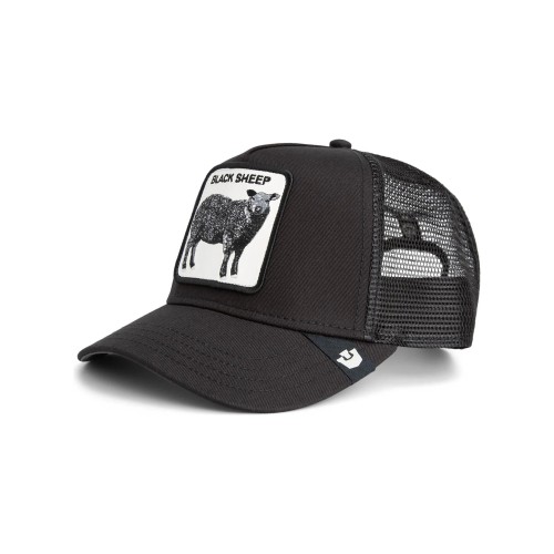 Goorin Bros. - Cappello nero con visiera e retro in retina con patch Black 2
